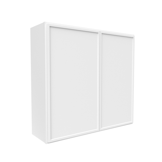 RTA - Slim Shaker Oatmeal - 36"Height Double Door Wall Cabinets - 39"W x 36"H x 12"D