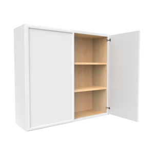 RTA - Slim Shaker Oatmeal - 36"Height Double Door Wall Cabinets - 39"W x 36"H x 12"D