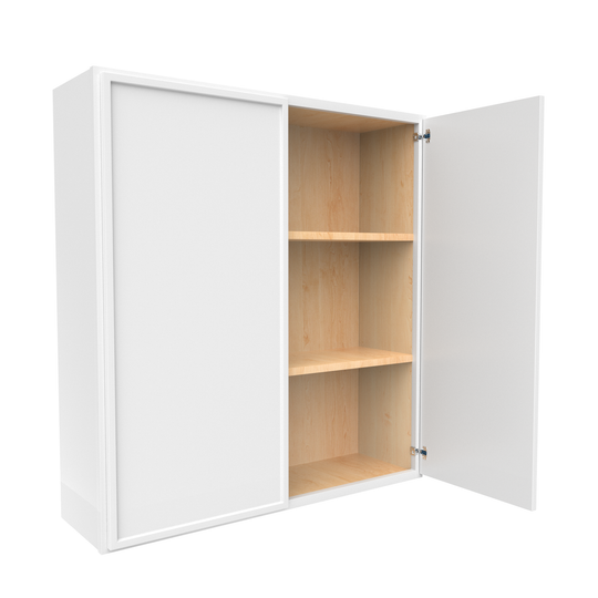 RTA - Slim Shaker Oatmeal - 42"Height Double Door Wall Cabinets - 39"W x 42"H x 12"D