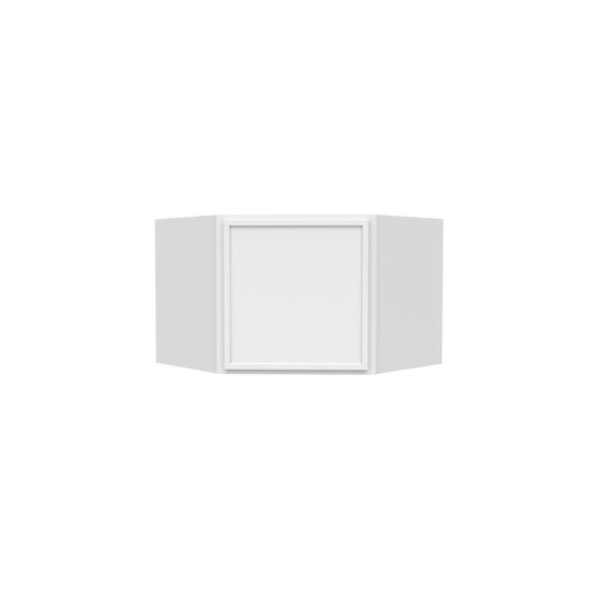 RTA - Slim Shaker Oatmeal - Diagonal Corner Wall Cabinets - 24"W x 12"H x 12"D