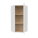Load image into Gallery viewer, RTA - Slim Shaker Oatmeal - Diagonal Corner Wall Cabinets - 24&quot;W x 36&quot;H x 12&quot;D