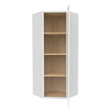Load image into Gallery viewer, RTA - Slim Shaker Oatmeal - Diagonal Corner Wall Cabinets - 24&quot;W x 42&quot;H x 12&quot;D