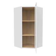 Load image into Gallery viewer, RTA - Slim Shaker Oatmeal - Diagonal Corner Wall Cabinets - 27&quot;W x 36&quot;H x 15&quot;D