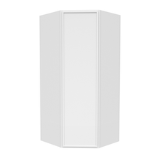 Load image into Gallery viewer, RTA - Slim Shaker Oatmeal - Diagonal Corner Wall Cabinets - 27&quot;W x 42&quot;H x 15&quot;D