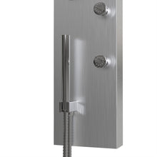 Load image into Gallery viewer, 65 in. 6-Jet Stainless Steel Shower Panel System with Fixed Round Rainfall Showerhead &amp; Handheld Shower, Self-Cleaning &amp; Jet Massage Feature