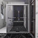 Load image into Gallery viewer, Ivanees 60 In. W X 76 In. H Framed dual Sliding glass Shower Door with Double Handles &amp; (8 mm) Clear Tempered Glass