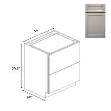 Load image into Gallery viewer, RTA - Windsor Ashen - Double Drawer Base Cabinets - 36&quot;W x 34.5&quot;H x 24&quot;D