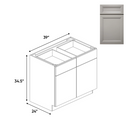 Load image into Gallery viewer, RTA - Windsor Ashen - Double Door Cabinets - 39&quot;W x 34.5&quot;H x 24&quot;D