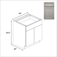 Load image into Gallery viewer, RTA - Windsor Ashen - Full Height Double Door Base Cabinets - 42&quot;W x 34.5&quot;H x 24&quot;D