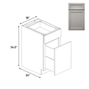 Load image into Gallery viewer, RTA - Windsor Ashen - Waste Basket Base Cabinets - 18&quot;W x 34.5&quot;H x 24&quot;D