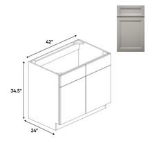 Load image into Gallery viewer, RTA - Windsor Ashen - Sink Base Cabinets - 42&quot;W x 34.5&quot;H x 24&quot;D