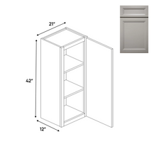 Load image into Gallery viewer, RTA - Windsor Ashen - 42&quot;Height Single Door Wall Cabinets - 21&quot;W x 42&quot;H x 12&quot;D