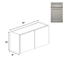 Load image into Gallery viewer, RTA - Windsor Ashen - 24&quot;Height Double Door Wall Cabinets - 33&quot;W x 24&quot;H x 12&quot;D