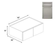 Load image into Gallery viewer, RTA - Windsor Ashen - 24&quot;Deep Double Door Wall Cabinets - 42&quot;W x 12&quot;H x 24&quot;D