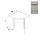Load image into Gallery viewer, RTA - Windsor Ashen - Diagonal Corner Wall Cabinets - 24&quot;W x 18&quot;H x 12&quot;D - WA-WDC2418G