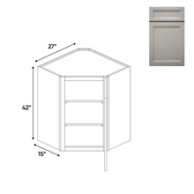 Load image into Gallery viewer, RTA - Windsor Ashen - Diagonal Corner Wall Cabinets - 27&quot;W x 42&quot;H x 15&quot;D