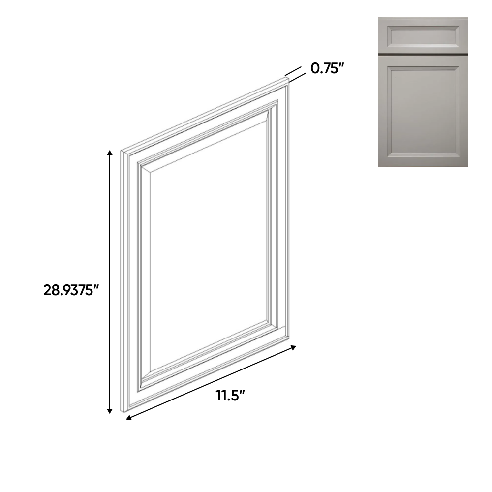 RTA - Windsor Ashen - Decorative End Panel Doors - 11.5