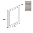 Load image into Gallery viewer, RTA - Windsor Ashen - Decorative End Panel Doors - 11.5&quot;W x 34.93&quot;H x 0.75&quot;D