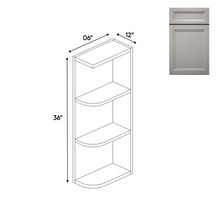 Load image into Gallery viewer, RTA - Windsor Ashen - Wall Open Shelf Cabinets - 6&quot;W x 36&quot;H x 12&quot;D