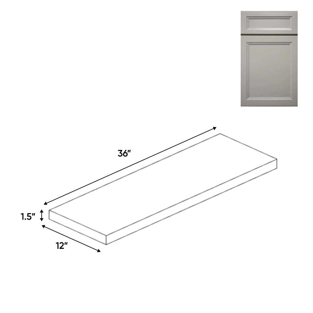 RTA - Windsor Ashen - Wall Shelf - 36