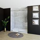 Load image into Gallery viewer, 60&quot; X 76&quot; Armani Grey Alcove Shower Wall Kit - Shower Door / Wall System / Solid Surface Shower Base Tray with Covered Drain