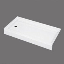 Load image into Gallery viewer, Acrylic shower tray Resin and fiberglass Three tile flanges Left Drain