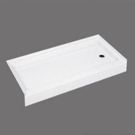 Acrylic shower tray Resin and fiberglass Three tile flanges Right Side