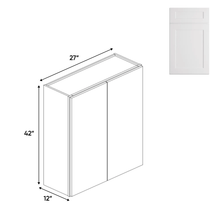 Load image into Gallery viewer, Double Door - White - Wall Cabinets - 42 in H x 27 in W x 24 in D - BUILDMYPLACE