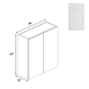 Load image into Gallery viewer, Double Door - White - Wall Cabinets - 42 in H x 36 in W x 24 in D - BUILDMYPLACE