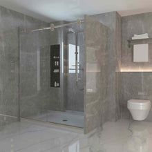 Load image into Gallery viewer, Ivanees Single Sliding Frameless Shower Door 8mm Clear Tempered Glass - Barn Door Style