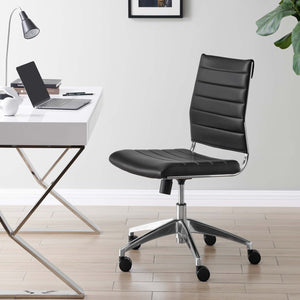 Jive Ribbed Armless Mid Back Swivel Conference Computer Chair In Mulitcolor