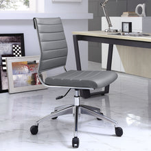 Load image into Gallery viewer, Jive Ribbed Armless Mid Back Swivel Conference Computer Chair In Mulitcolor