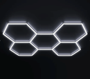 Load image into Gallery viewer, Hexagon LED Garage Light, 5 Hex Kit (24pcs), 6w/pc (Total Power 144W), 6500K, 120 - 130lm/w, AC100 - 277v,IP44, CRI:&gt;80, For Garage, Shop, Gym, Basement, Barbershop, Warehouse, Car Detailing Shop - LEDMyPlace