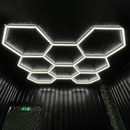 Load image into Gallery viewer, Hexagon LED Garage Light, 8 Hex Kit (35pcs), 6w/pc (Total Power 210W), 6500K, 120 - 130lm/w, AC100 - 277v,IP44, CRI:&gt;80, For Garage, Shop, Gym, Basement, Barbershop, Warehouse, Car Detailing Shop - LEDMyPlace