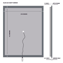 Load image into Gallery viewer, led-bathroom-lighted-mirror-touch-switch-controls-36-x-48-led-light-with-on-off