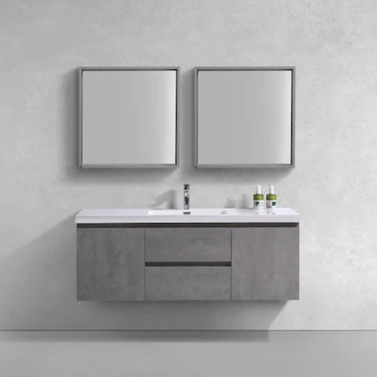Brooklyn Floating / Wall Mounted Bathroom Vanity With Acrylic Sink