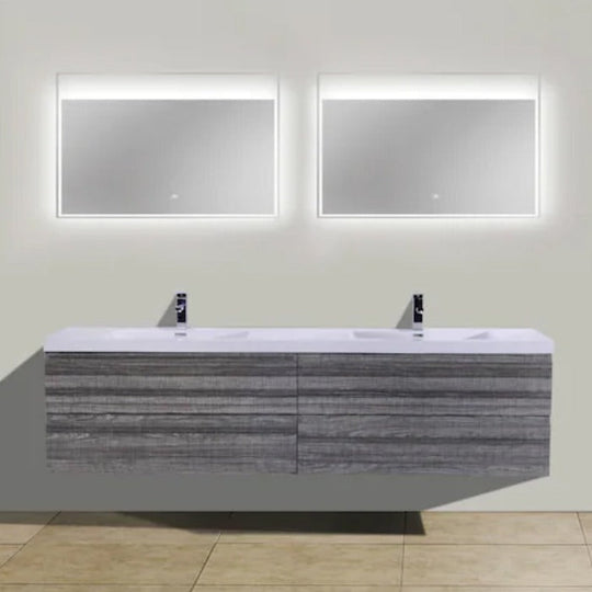 Brooklyn Floating / Wall Mounted Bathroom Vanity With Acrylic Sink