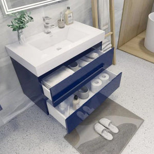 Fusion Floating / Wall Mounted Bathroom Vanity with Acrylic Sink