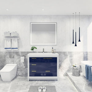 Divine Freestanding Bathroom Vanity With Acrylic Sink, Soft Closing Doors & Drawers