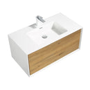 Load image into Gallery viewer, Frescia White Oak Floating / Wall Mounted Bathroom Vanity With Acrylic Sink