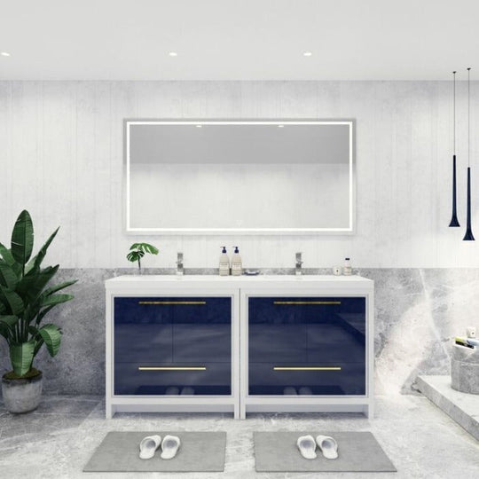 Divine Freestanding Bathroom Vanity With Acrylic Sink, Soft Closing Doors & Drawers