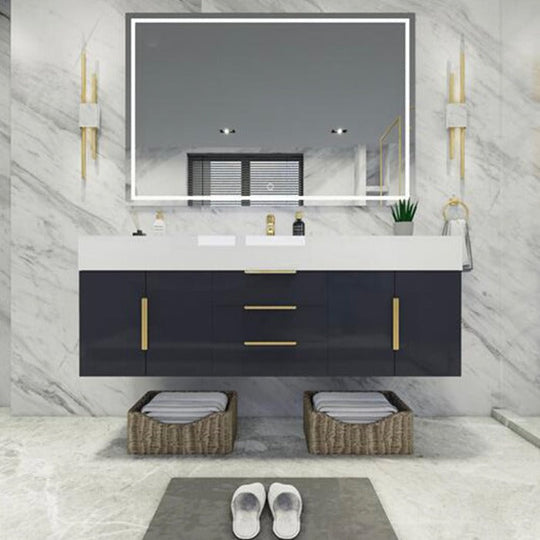 Blossom Floating / Wall Mounted Bathroom Vanity With Acrylic Sink Top & Aluminum Alloy Frame