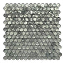Load image into Gallery viewer, 12&quot; X 12&quot; X 8 mm Blue &amp; Gray Textured Pattern Penny Round Glass Mosaic