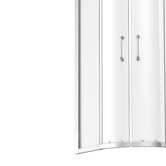 Ivanees 36 in. x 36 in. x 76 In Framed Corner Sliding Shower Enclosure with curved glass