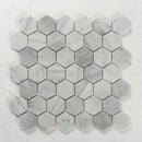Load image into Gallery viewer, 2 in. Hexagon Bianco Carrara White Polished Marble Mosaic