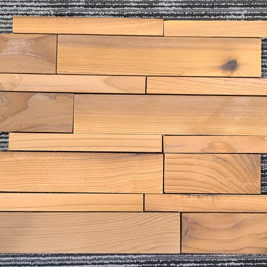 11" x 14" x 0.24 mm Geometrical Linear Wood Mosaic Tile (14.87 sq.ft/ctn)