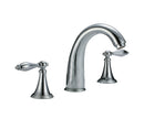 Load image into Gallery viewer, Double Handle Mid-arc Widespread Bathroom Faucet with Chrome Finish