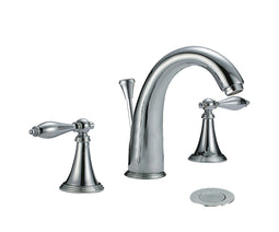 Bathroom Sink Faucet With Lift, Chrome Mid-arc Widespread