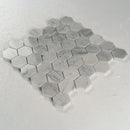 Load image into Gallery viewer, 2 in. Hexagon Bianco Carrara White Polished Marble Mosaic