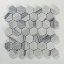 Load image into Gallery viewer, 12 X 12 in. Bluewhale 2&quot; Hexagon White Honed Marble Mosaic